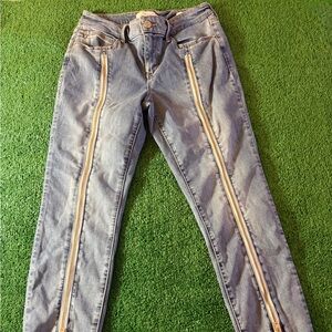 Skinnygirl The Skinny Ankle Stretch Women’s Studded Raw Hem Jeans Y2K